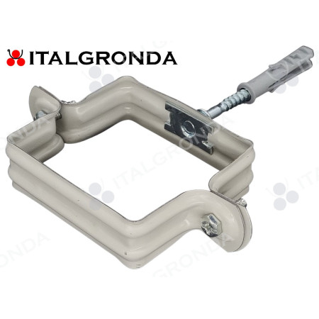 CHIAVARDA IN LAMIERA A SEZIONE QUADRATA 80X80 BIANCO/GRIGIO A TASSELLO