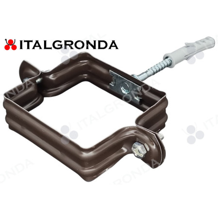 FERMATUBO IN LAMIERA A SEZIONE QUADRATA 80X80 TESTA DI MORO A TASSELLO