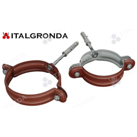 collare IN LAMIERA PREVERNICIATA ROSSO SIENA con perno e tassello Ø10mm