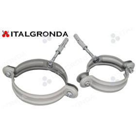 FERMATUBO IN LAMIERA PREVERNICIATA SILVER RAL 9006 A TASSELLO