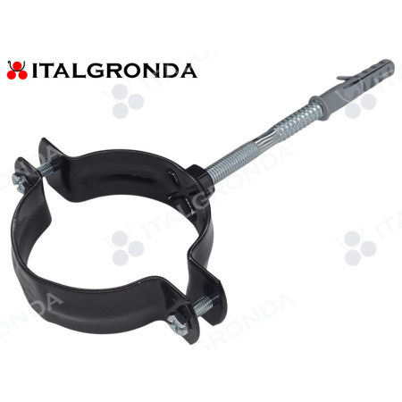 FERMATUBO NERO PER TERMINALE IN INOX A TASSELLO SP15/10 80 100