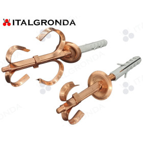 DISTANZIATORE ORNATO IN RAME con tassello