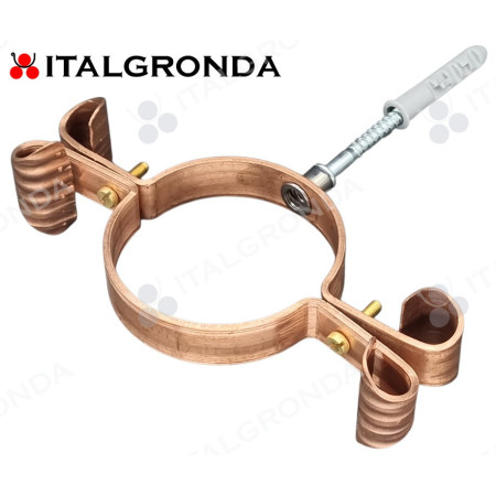 FERMATUBO RAME A TASSELLO p.20x3 CON RICCI FORGIATI