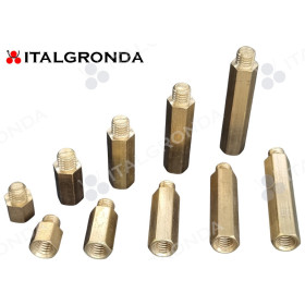 DISTANZIATORE IN OTTONE PASSO M8