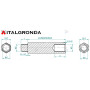 DISTANZIATORE INOX PASSO M10