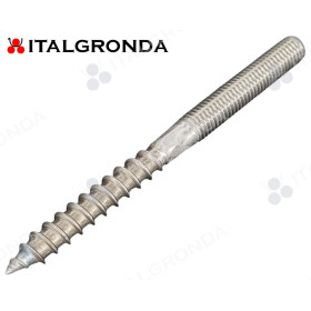 PERNO IN ACCIAIO INOX A2 PER FERMATUBO CON FILETTO M10 E LUNGO 120mm