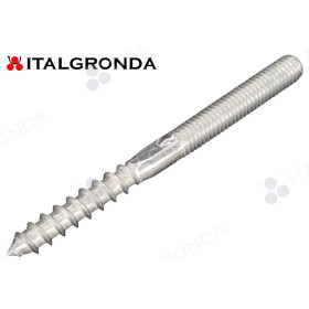 PERNO IN ACCIAIO INOX A2 PER FERMATUBO CON FILETTO M8 E LUNGO 90mm