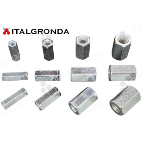 DADO PROLUNGATO ACC. ZINC. C/FILETTO F/F
Disponibile nei passi M6 - M8 - M10 - M12 mm