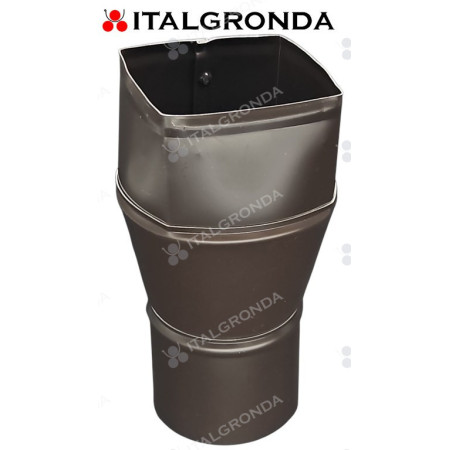 RIDUZIONE IN ALLUMINIO TESTA DI MORO DA SEZIONE QUADRATA A TONDA