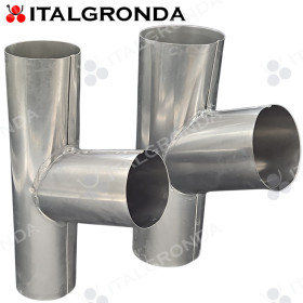 Raccordo a Braca In Acciaio inox a 72°