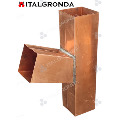 RACCORDO A "BRAGA" IN RAME A SEZIONE QUADRATA