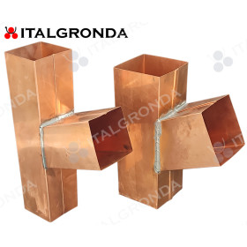 RACCORDO A "BRAGA" IN RAME A SEZIONE QUADRATA