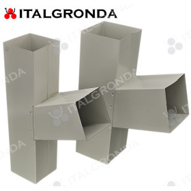 BRACA IN LAMIERA BIANCO/GRIGIO A SEZIONE QUADRA