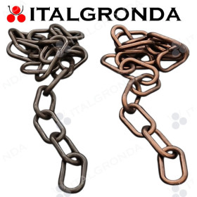 CATENA IN PLASTICA MARRONE e EFFETTO RAMATO 42X74 Ø10mm