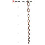CATENA GENOVESE IN PVC MARRONE E RAMATA 29X49 Ø 7,5 SFUSA e da 25 Mt