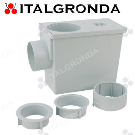 Pozzetto per pluviale realizzato in polipropilene.
Adatto per lo smaltimento di acque derivanti dai pluviali di gronda