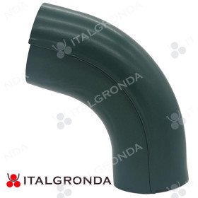 GOMITO IN LAMIERA PREVERNICIATA VERDE MUSCHIO RAL 6005 A 72° E 88° AGGRAFFATO