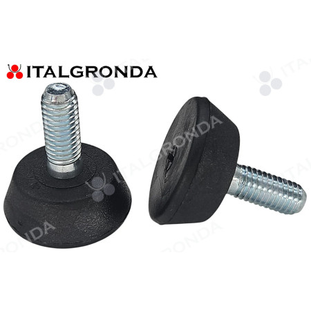 PIEDE REGOLABILE PER MOBILI TONDO NERO Ø 30mm M8