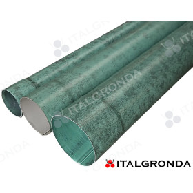 TUBO pluviale ALLUMINIO vestis VERDE ROOF effetto ossido rame antico