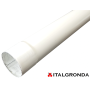 Tubo pluviale aggraffato in ALLUMINIO PREVERNICIATO COLOR BIANCO PURO RAL 9010 Ø80