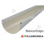 Gronda Semitonda in Lamiera Colorata con riccio bianco grigio