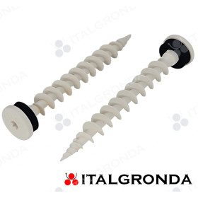 VITE torx in NYLON per CAPPOTTI termici BIANCO RAL9003 x vite d.3,5mm d.8x80 TX25