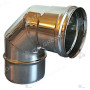 CURVA FUMI ACCIAIO INOX 316L ANGOLO 90° Ø100
