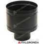 CAPPELLO ANTIVENTO VERNICIATO NERO PER PELLETS Ø120mm
