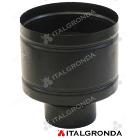 CAPPELLO ANTIVENTO VERNICIATO NERO PER PELLETS Ø120mm