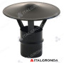 CAPPELLO tipo CINESE VERNICIATO HT NERO PER PELLETS Ø80mm