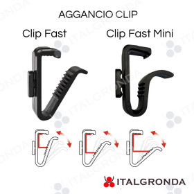Clip in plastica per dissuasore