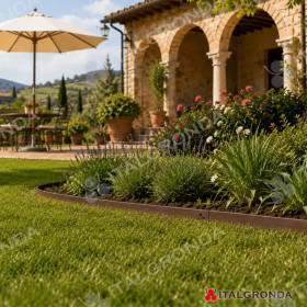 Bordura corten per giardino