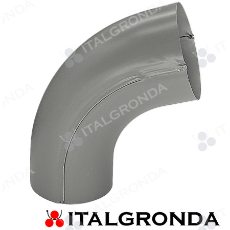 GOMITO LAMIERA RAL 7037 Grigio Polvere Aggraffato Figura 2  Ø 100