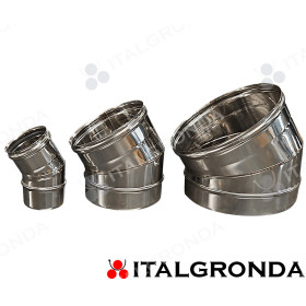 Curva Fumi Inox 316L a 30° per moduli Monoparete Copertina
