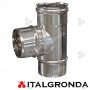 Raccordo a “Ti” 90° Ø 100 mm INOX AISI 316L per moduli monoparete Eurostar MI