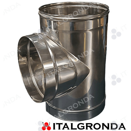 Raccordo a “Ti” a 90° Inox AISI 304 L Ø 400 mm
