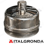 Tappo con scarico Ø 100 mm in Acciaio Inox AISI 316L per moduli monoparete