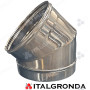 Curva Fumi Inox 304L a 45° per moduli Monoparete