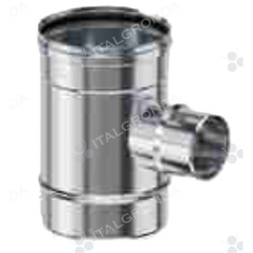 Raccordo a "Ti" Ridotto a Ø80 Inox AISI 316L per moduli monoparete