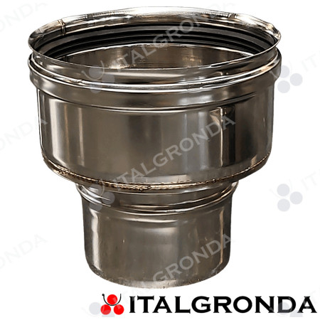Aumento di Sezione Piatto Inox 316 Eurostar MI da Ø 100 a 150 mm