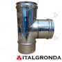 Copertina Raccordo a "Ti" in Acciaio Inox AISI 316L con Attacco Femmina in Pancia