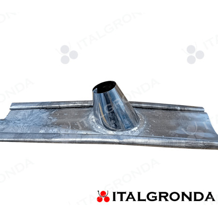 Faldale Inclinato con Cono Inox AISI 304 L e Base in Piombo per Corpi Emergenti dal tetto Copertina
