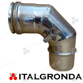Curva Fumi Ispezionabile Inox 316L a 90° per moduli Monoparete Copertina
