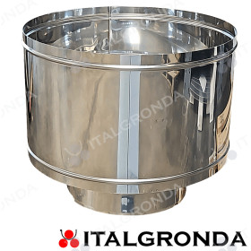 CAPPELLO A BOTTE INOX 304 Ø 400mm Copertina