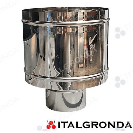 Comignolo a Botte inox AISI 316 L per moduli monoparete Ø 150 mm