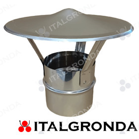 CAPPELLO CINESE IN ACCIAIO INOX AISI 316L PER MODULO MONOPARETE
