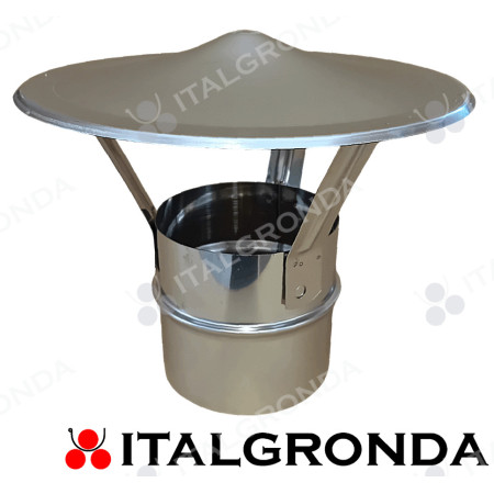 CAPPELLO CINESE IN ACCIAIO INOX AISI 316L PER MODULO MONOPARETE
