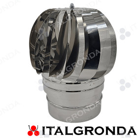 Copertina Cappello Turbostar in acciaio inox AISI 316L per sistemi monoparete.
