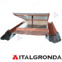 LUCERNARIO Universale in Rame con Vetro retinato 51 x 58 cm con rivestimento in legno