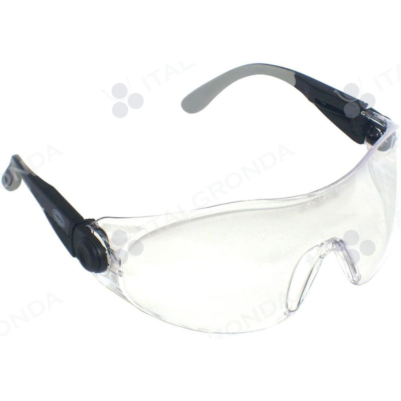 Occhiali Protettivi EN 166 Aste Nere.Lente In Nylon - Foto 5